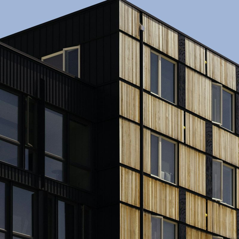 Brown and black concrete building